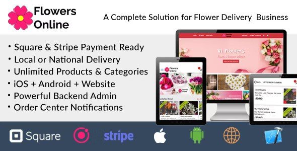 Florist App Online Mobile App Template