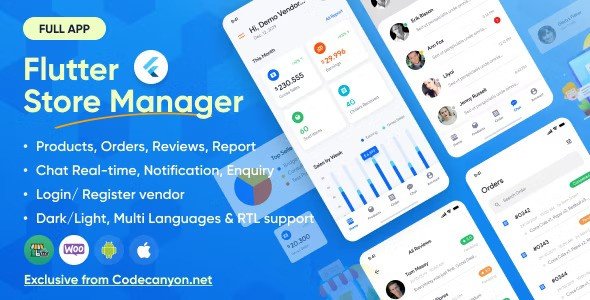 Flutter Store Manager Mobile App Template